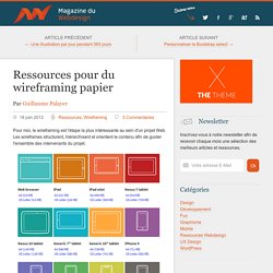 Ressources pour du wireframing papier