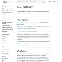 REST Gateway — NEM Developer Center