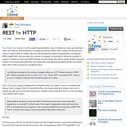 REST != HTTP