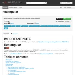 restangular - AngularJS Modules, Plugins and Directives