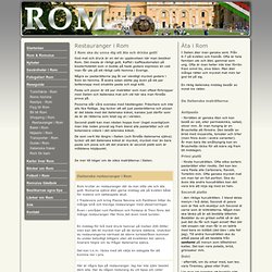 Restauranger i Rom, Italiensk mat och dryck, guide och tips