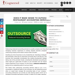 Does it Make Sense to Outsource Restaurant Accounting Services?