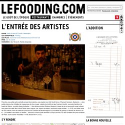 Restaurant L’Entrée des artistes à Paris