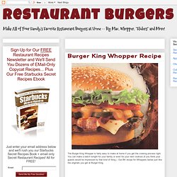 Burger King Whopper Recipe