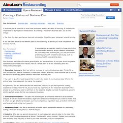 Restaurant Business Plan - How To Create A Restaurant Business Plan