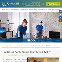 How to Keep Your Restaurant Clean During COVID-19