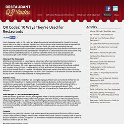 Restaurant QR Codes – QR Codes: 10 Ways They're Used for Restaurants