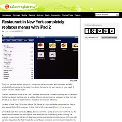 Restaurant in New York completely replaces menus with iPad 2