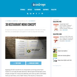 3D Restaurant Menu Concept