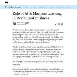 Role of AI & Machine Learning in Restaurant Business