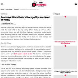 Restaurant Food Safety Storage Tips You Need To Know
