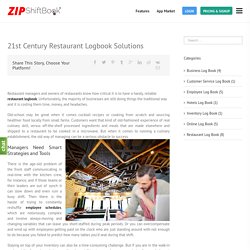 Restaurant Management Logbook Software for Managers