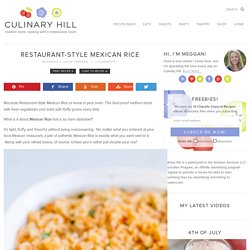 Restaurant-Style Mexican Rice