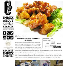 Restaurant Style Orange Chicken