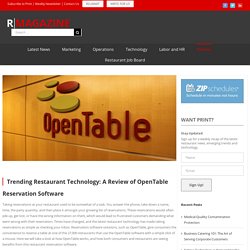 Trending Restaurant Technology: A Review of OpenTable Reservation Software