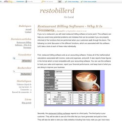 Restaurant Billing Software - Why It Is Necessary - restobillerd