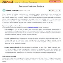 Restaurant Sanitation Products