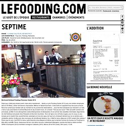 Le Fooding : Septime
