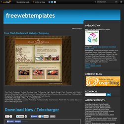 Free Flash Restaurant Website Template - Free Web Templates And Themes