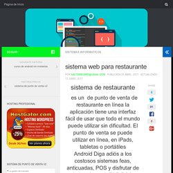 sistema web para restaurante – aplicaciones web