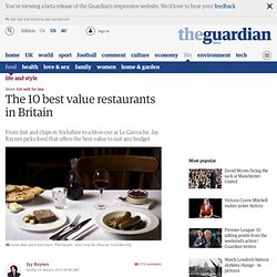 The 10 best value restaurants in Britain