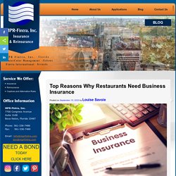 Top Reasons Why Restaurants Need Business Insurance