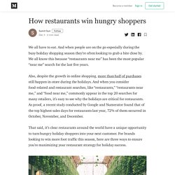 How restaurants win hungry shoppers - Sumit Suri - Medium