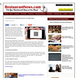 10 Cool Ways for Restaurants to Use QR Codes