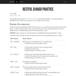 Refactor the Life » Blog Archive » RESTful Django practice