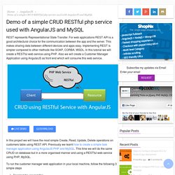 Demo of a simple CRUD RESTful PHP service used with AngularJS and MySQL