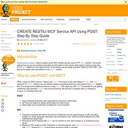 CREATE RESTful WCF Service API Using POST: Step By Step Guide