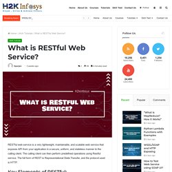 What is RESTful Web Service? - H2kinfosys Blog