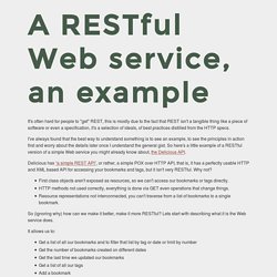 A RESTful Web service, an example
