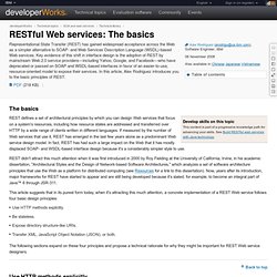 RESTful Web services: The basics