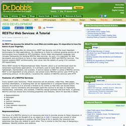 RESTful Web Services: A Tutorial