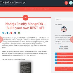 Nodejs Restify MongoDB - REST API