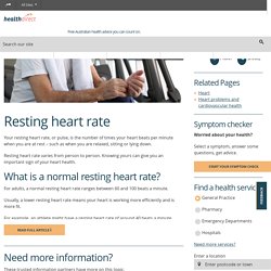 Resting heart rate