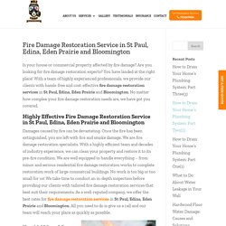 Fire Damage Restoration Service in St Paul, Edina, Eden Prairie and Bloomington - Mold Squad