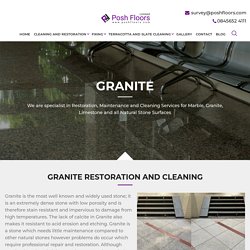 Call Posh Floor to Hire The Experts for Granite Restoration Today!
