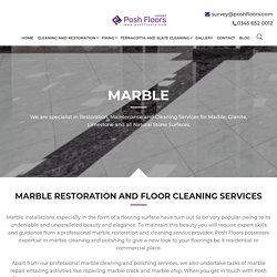 Get in Touch with Posh Floor for Marble Floor Restoration and Cleaning