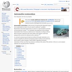 Automotive restoration