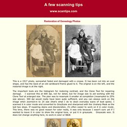 Restoration of genealogy photographs