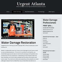 Water Damage Atlanta: Find a restoration professional