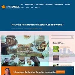 How the Restoration of Status Canada works? - ImmigCanada