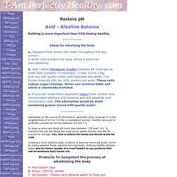 Restore pH Balance The Acid - Alkaline Balance Safely and Effectively