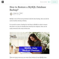 How to Restore the MySql Database Manually & Automatically?