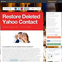 Restore Deleted Yahoo Contact