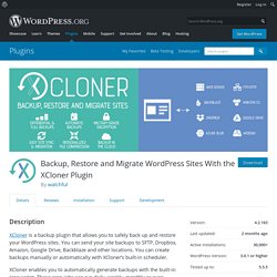 XCloner - Backup and Restore