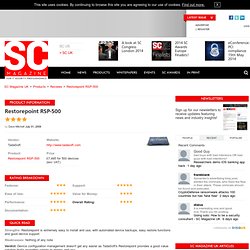 TadaSoft Restorepoint Review - SC Magazine