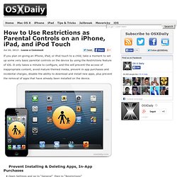 How to Use Restrictions as Parental Controls on an iPhone, iPad, and iPod Touch